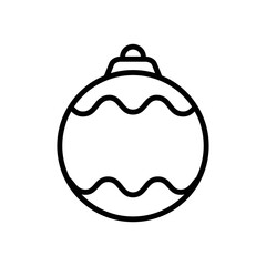 christmas ball - ornament icon vector design template in white background