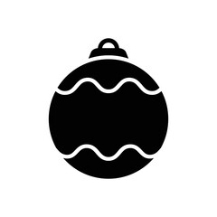 christmas ball - ornament icon vector design template in white background
