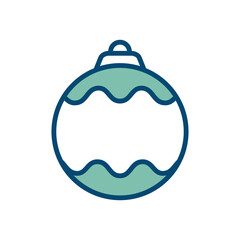 christmas ball - ornament icon vector design template in white background