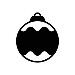 christmas ball - ornament icon vector design template in white background