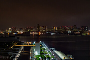 Obraz premium お台場、有明の夜景