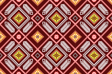 Seamless pattern in tribal, folk embroidery, and Mexican style. Aztec geometric art ornament print.Design for carpet, wallpaper, clothing, wrapping, fabric, cover, textile ,american, ethnic, ornament,