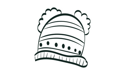 Hygge sticker in flat design. Comfortable hygge doodle illustration.