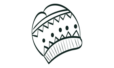 Hygge sticker in flat design. Comfortable hygge doodle illustration.