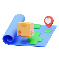 Package delivery location map