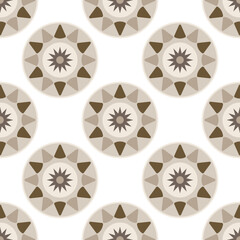 Seamless background pattern with a variety of multicolored,geometric shapes