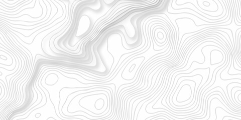 White paper texture abstract pattern with lines topographic map background. Line topography map contour background, geographic grid. Abstract vector illustration.	