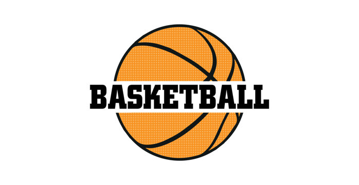 Basketball ball icon on white background