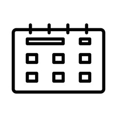 Calendar icon. Calendar sign and symbol in line style icon. Vector illustration.