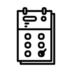 Calendar icon. Calendar sign and symbol in line style icon. Vector illustration.