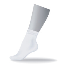 Sock type for women, fabric cloth for legs vector