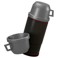 Thermos illustration in 3D design