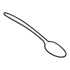 spoon outline vector illustration