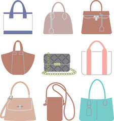 バッグ　線なし　コレクション　セット