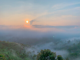 Sunrise view at Cukul, Bandung, East java