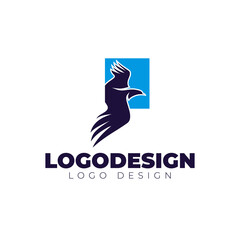 eagle logo design minimal and modern logotype vector template