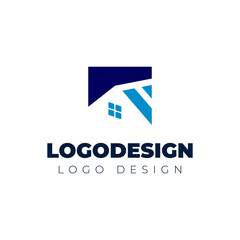 home logo design minimal and modern estate logotype vector template