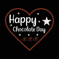 best happy chocolate day t shirt design vector