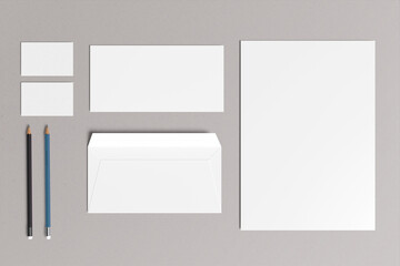 stationary blank mockup