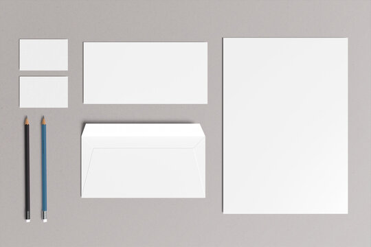 stationary blank mockup