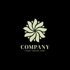 Luxury flower logo design identity