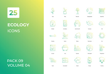 Ecology icons collection. Set vector line with elements for mobile concepts and web apps. Collection modern icons.