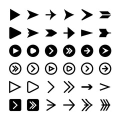 Arrows set. Arrow icon collection. Arrow vector collection. Arrow. Cursor. Modern simple arrows. Vector illustration