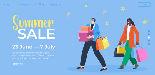 Summer sale, june and july discounts and low price