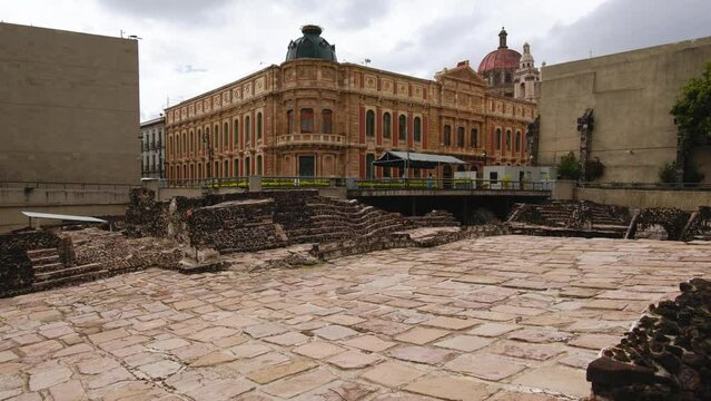 Exterior View Historical Recovery Aztec Major Temple Mexico City Ancient Civilization