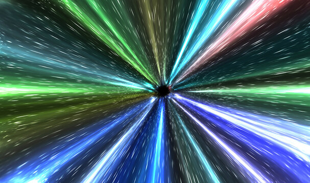 speed of light to worm hole