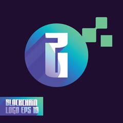 Obraz premium Numeric Blockchain 2 Logo