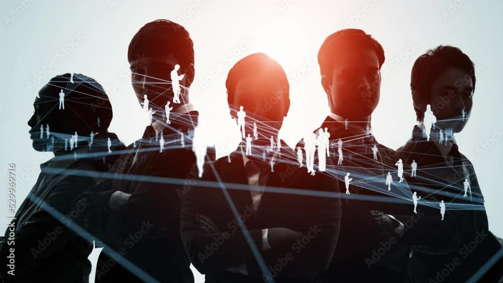 Poster multinational group and human resources network.