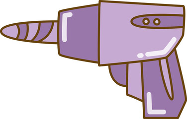 Electric Drill Doodle Illustration