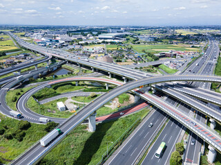 Naklejka premium ジャンクション 高速道路