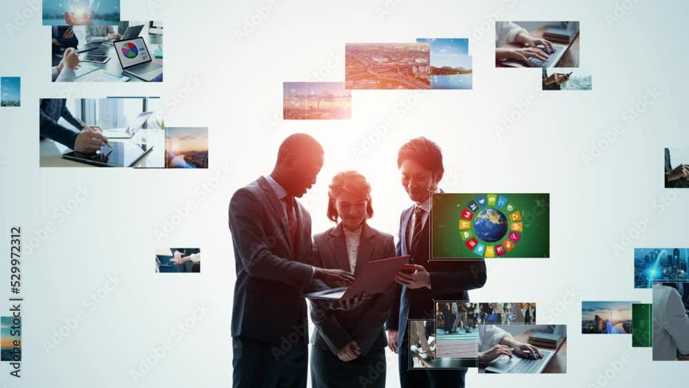 Aufkleber multinational groups and video content. nft.