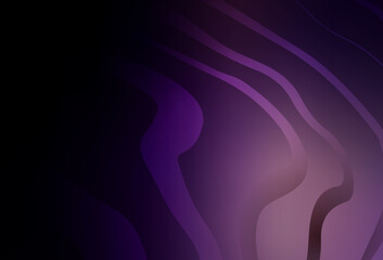 Dark Purple vector pattern with curved lines.