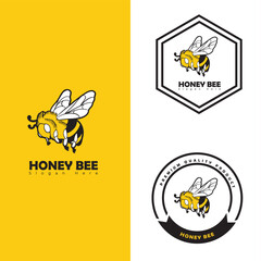 honey Bee animals logo vector