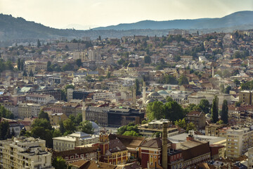 Fototapeta na wymiar Sarajevo Panorama Bosnia and Herzegovina
