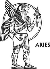 Fototapeta na wymiar Zodiac sign Aries