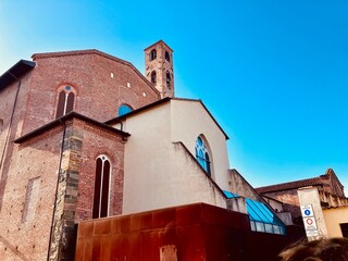 church in the tuscan town 