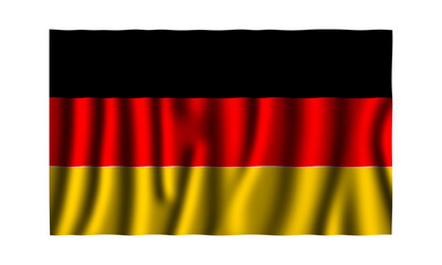 Germany flag in beautiful waving 3d illustration