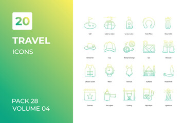 Usa icons collection. Set vector line with elements for mobile concepts and web apps. Collection modern icons.
