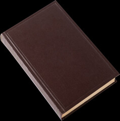 Brown book isolated