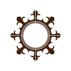 Decorative round frame Abstract pattern Vector illustration