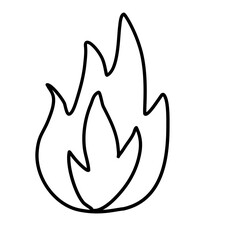  blazing hot fire Hand drawn