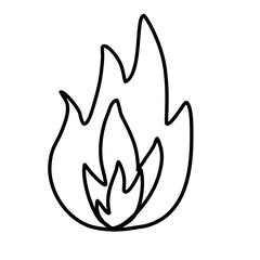  blazing hot fire Hand drawn