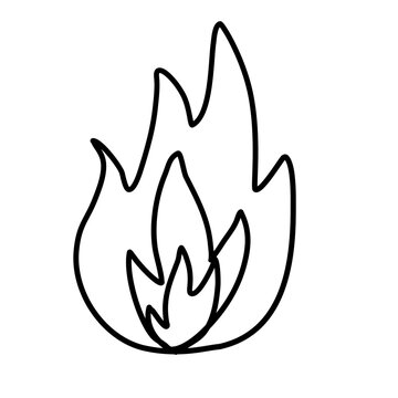  blazing hot fire Hand drawn