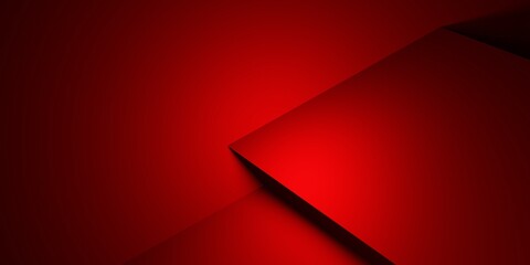 3d rendering of red and black abstract geometric background. Scene for advertising, technology, showcase, banner, cosmetic, fashion, business, metaverse, game. Sci-Fi Illustration. Product display © Tanawat Thipmontha