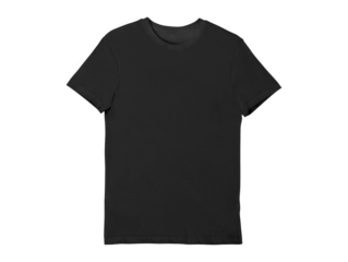 Isolated fold black blank T-shirt product for design concept mock up.