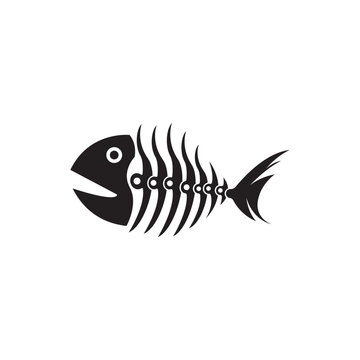 fishbone logo vector
